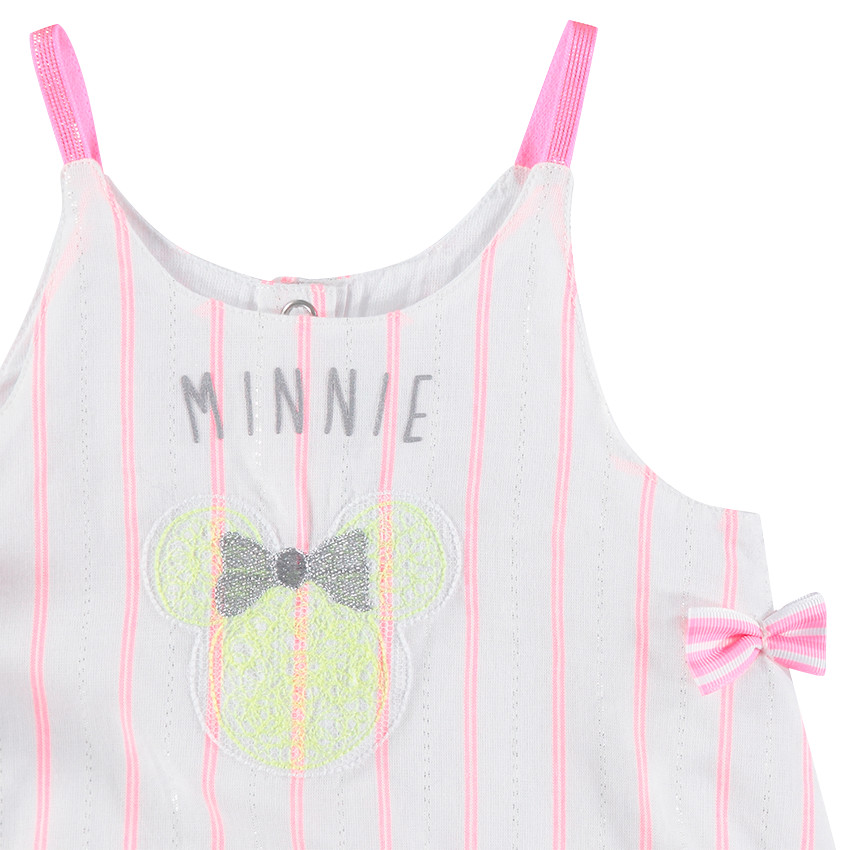 Combinaison courte avec rayures et print Minnie  Disney 