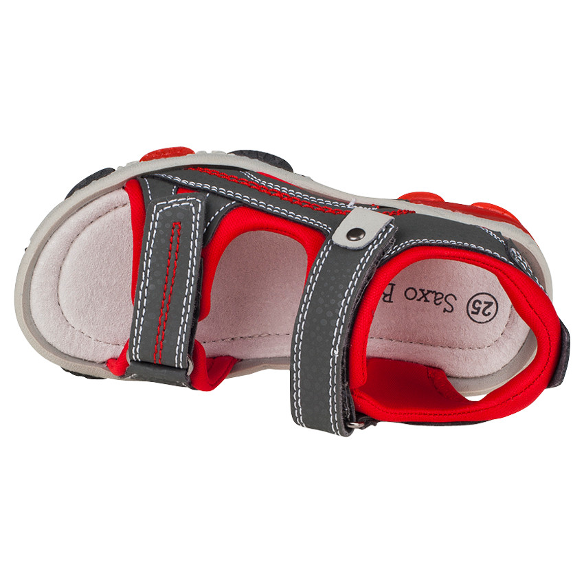 Nu-pieds à scratchs avec empiècements contrastés 