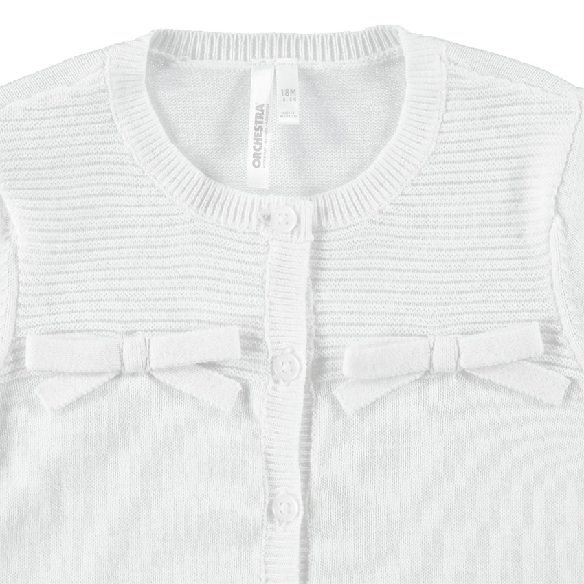 Gilet en tricot avec noeuds plats ton sur ton 