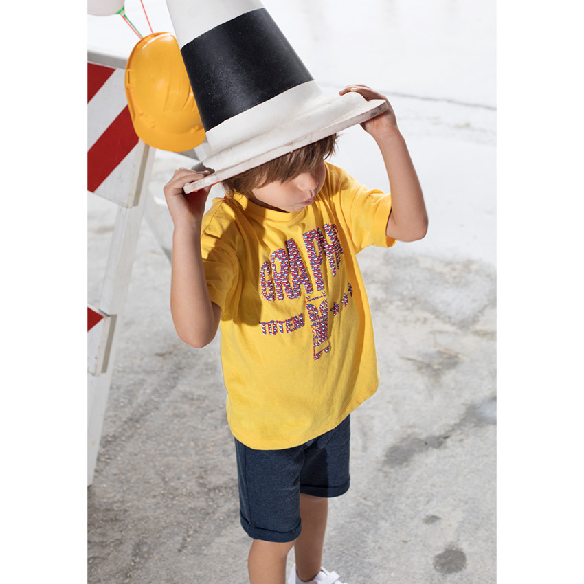 Junior - Bermuda en molleton uni avec poches 