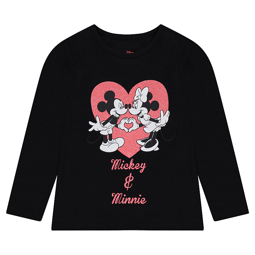Tee-shirt manches longues en jersey Disney print Mickey et Minnie 