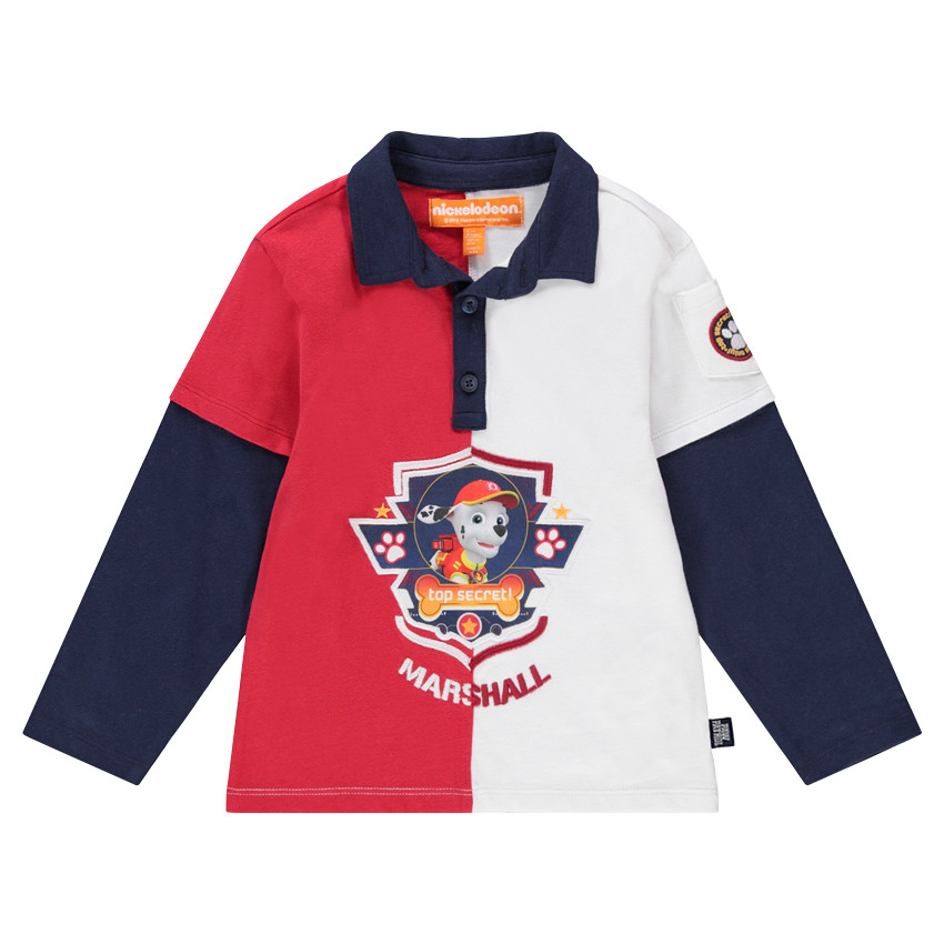 Polo manches longues effet 2 en 1 print Marcus Pat'Patrouille Nickelodeon™  