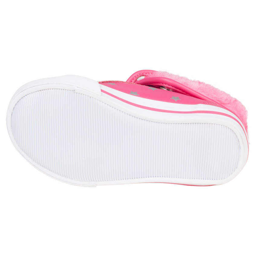 Baskets montantes imprimées étoiles à lacet élastiqué et revers en sherpa 