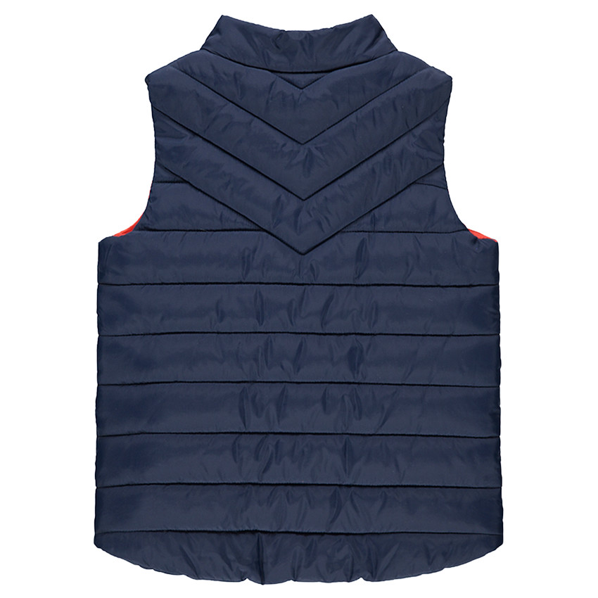 Doudoune sans manches avec inscription printée et 2 poches zippées 