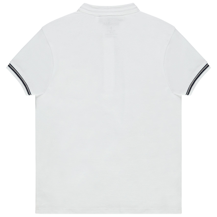 Polo manches courtes à col mao et poche 