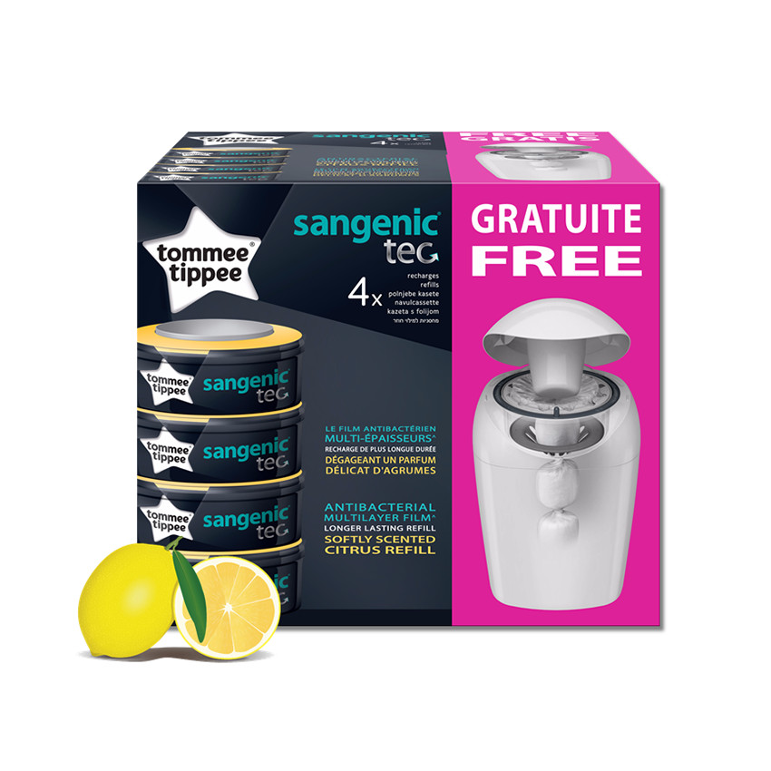 Lot de 4 recharges + poubelle gratuite 