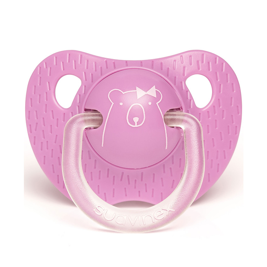 Sucette physiologique en silicone 18m+ - Ours violet 