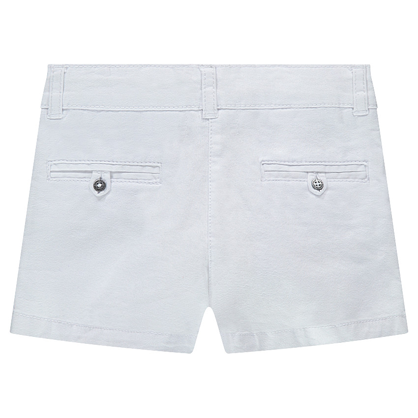 Short en twill avec volants sur les poches 