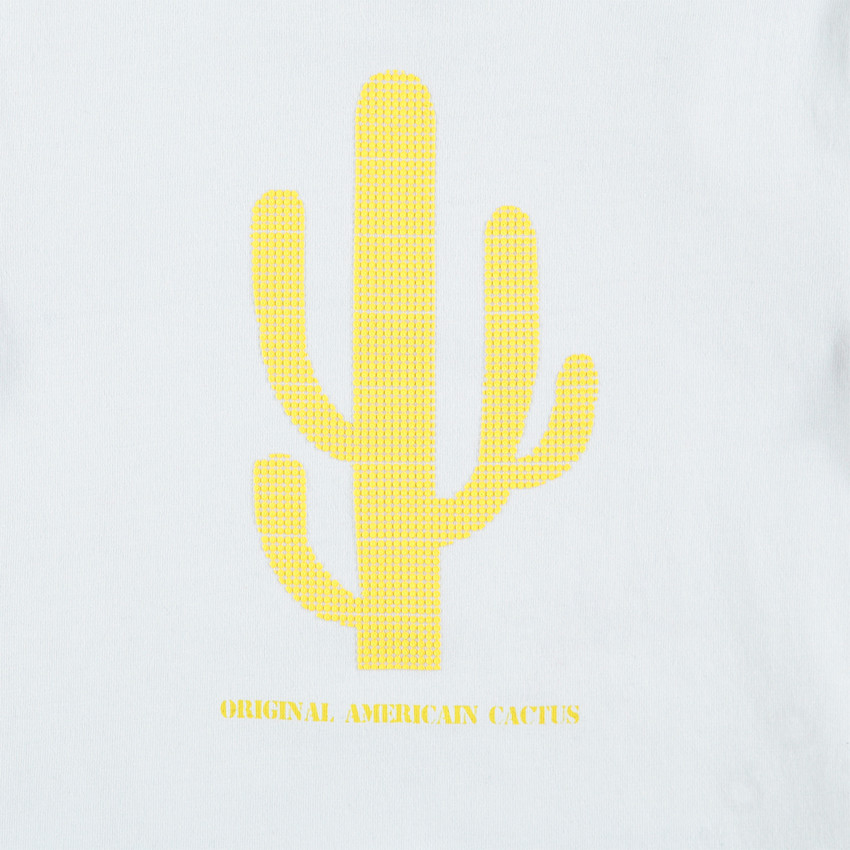 Tee-shirt manches courtes avec bandes et cactus printés 
