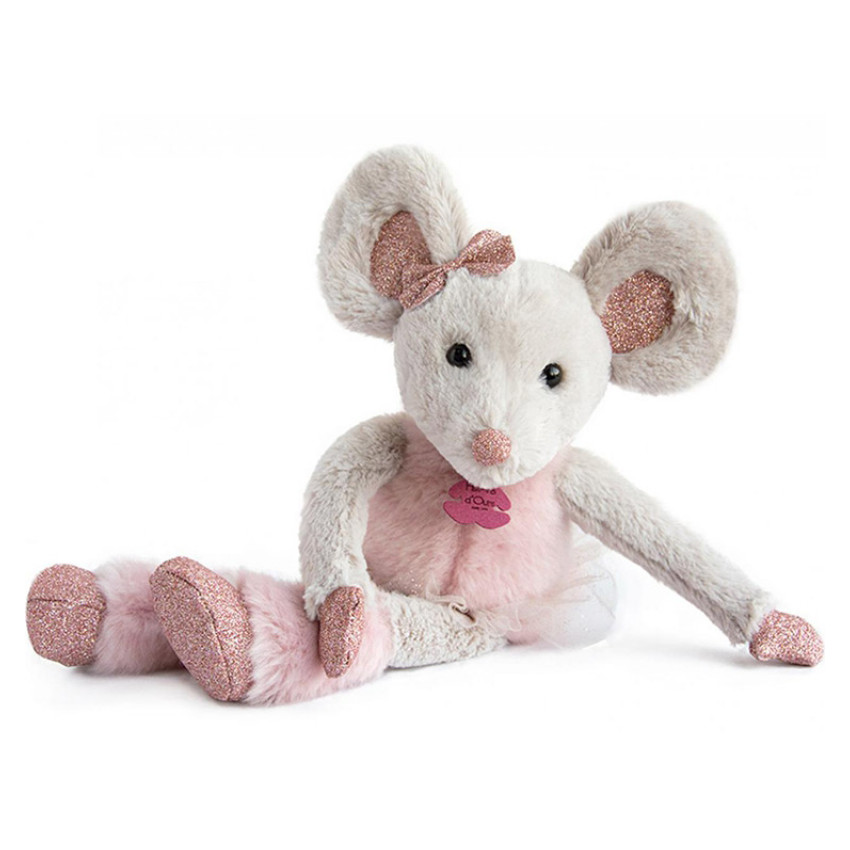 Peluche Souris étoile 37cm - Rose 