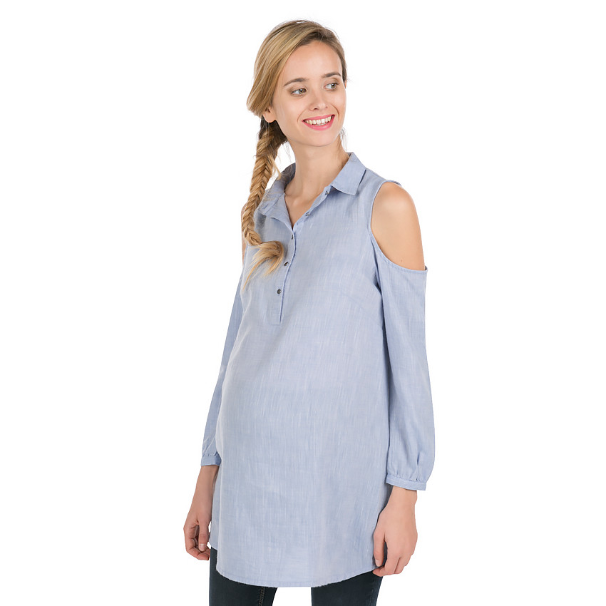 Tunique de grossesse à épaules ajourées 