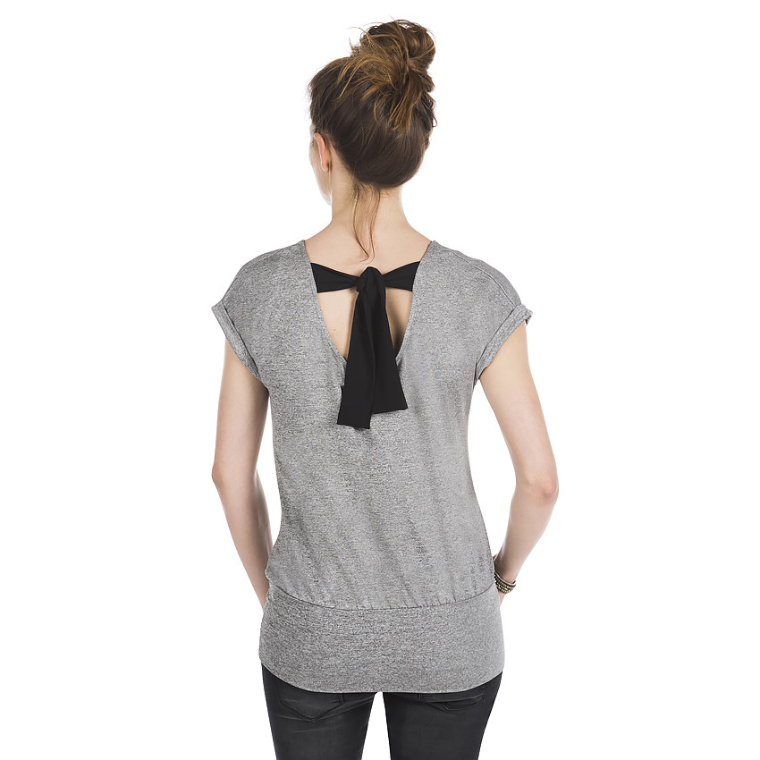 Tunique de grossesse manches courtes avec print et dos ajouré 