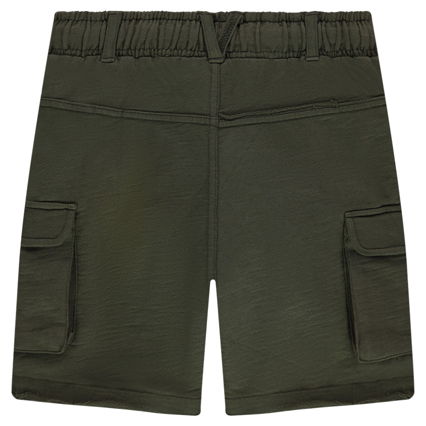 Bermuda en molleton léger avec poches et inscription printée 