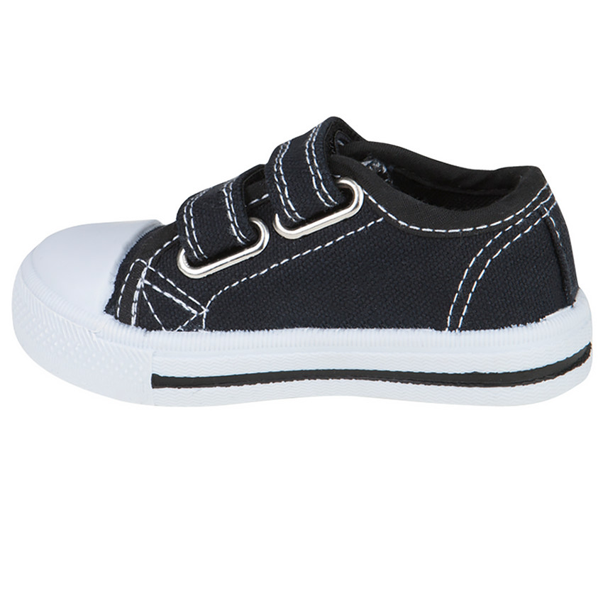 Baskets basses en toile à scratchs du 28 au 35  