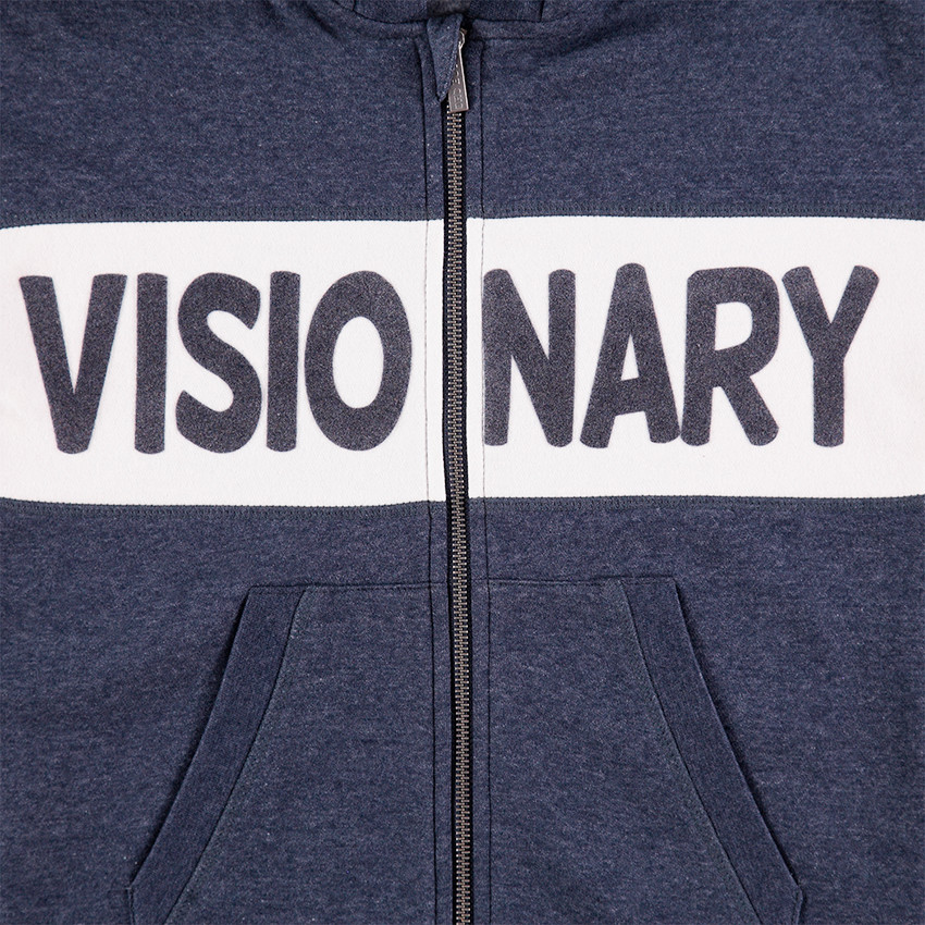 Junior - Gilet à capuche en molleton zippé avec bande contrastée 