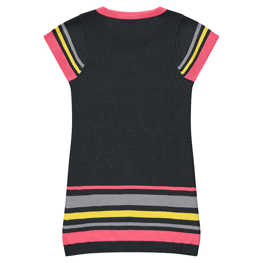 Robe manches courtes en tricot avec motif en sequins magiques 