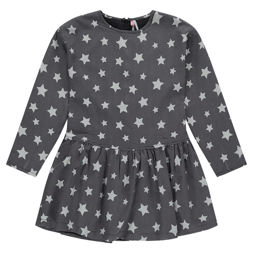 Junior - Robe manches longues avec étoiles all-over 
