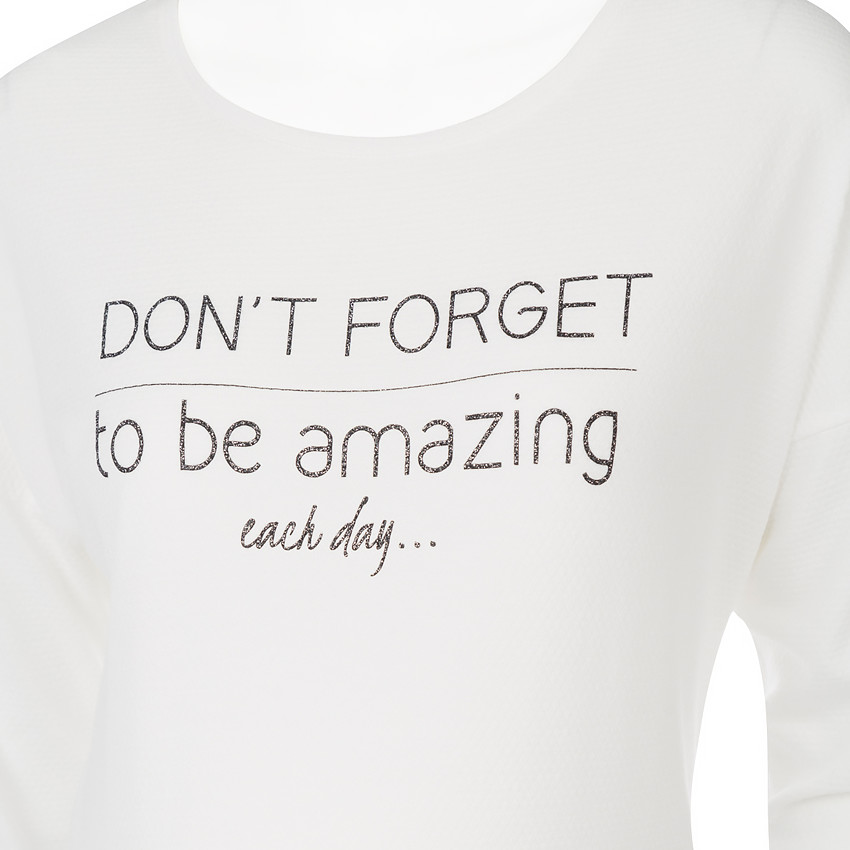 Tee-shirt manches longues de grossesse à message printé 