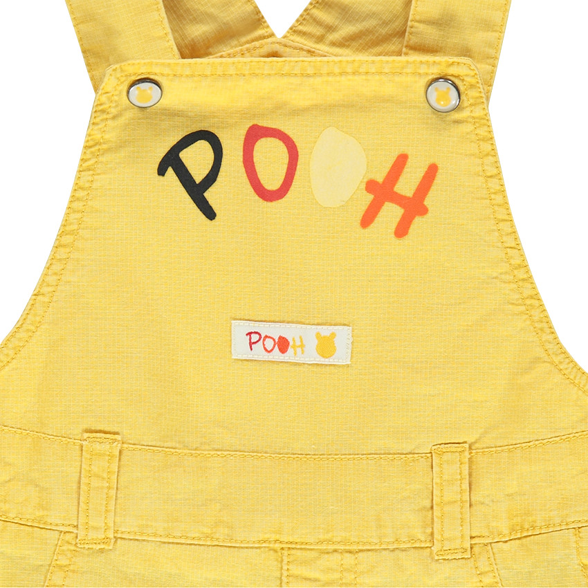Salopette short en coton armuré Disney Winnie l'Ourson 