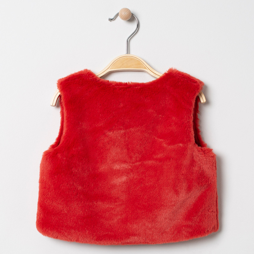 Gilet sans manche effet sherpa 