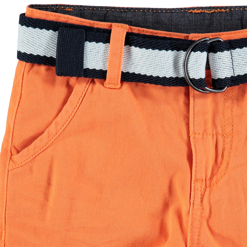 Bermuda en coton surteint avec ceinture amovible 