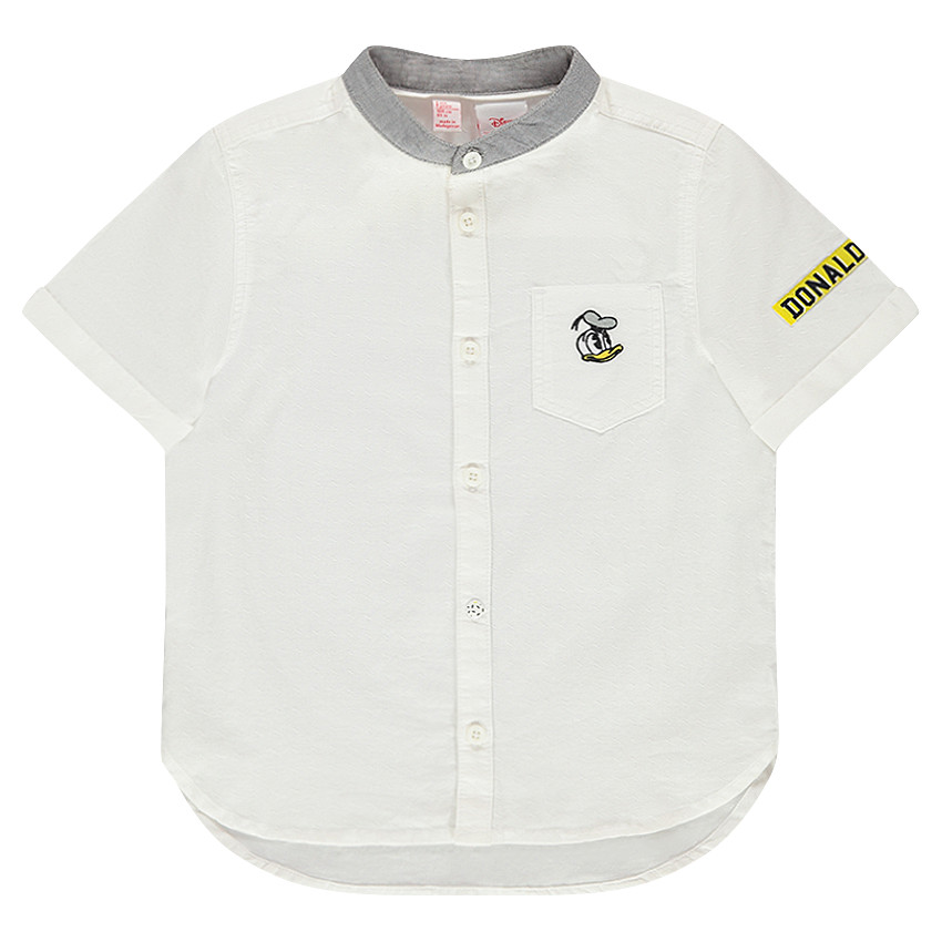Chemise manches courtes Disney avec broderies Donald 