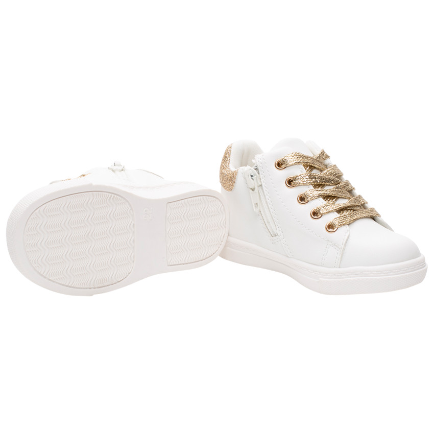 Bottillons effet cuir à lacets brillants et paillettes 