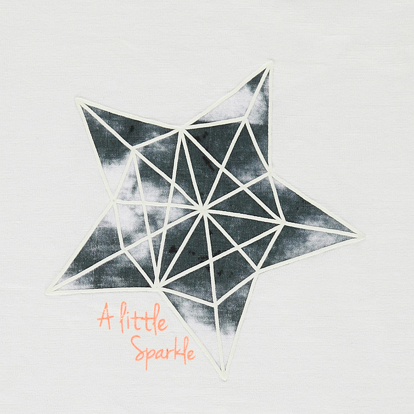 Tee-shirt manches courtes en jersey avec étoile printée 