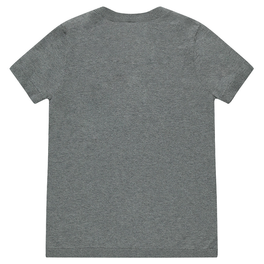 Junior - Pull en tricot fin manches courtes avec papillons all-over 