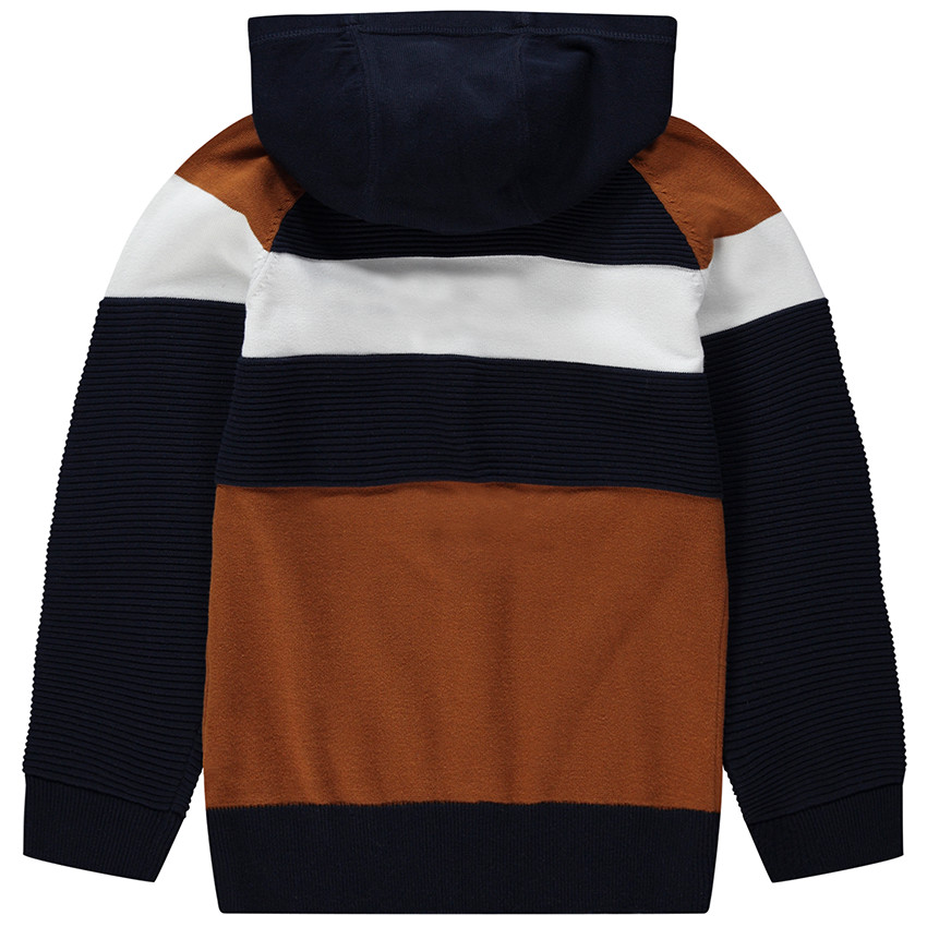Junior - Pull en tricot à capuche avec maille ottoman  