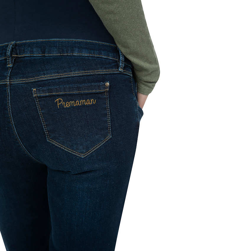 Jeans de grossesse coupe slim avec bandeau haut 