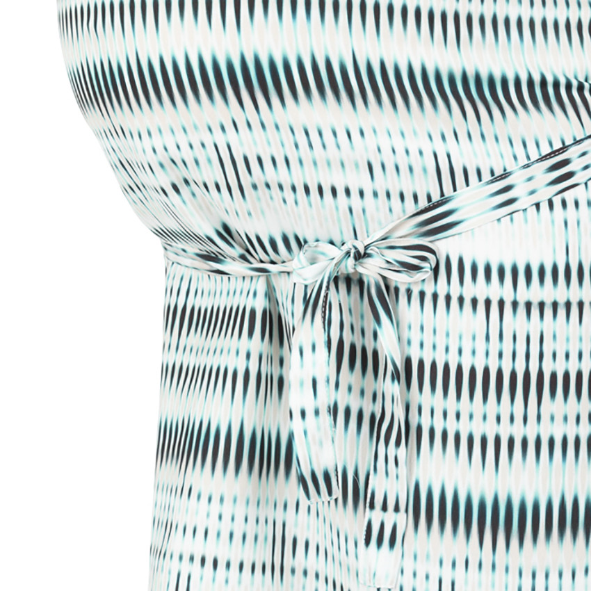 Robe de grossesse avec motif ethnique et liens à nouer 