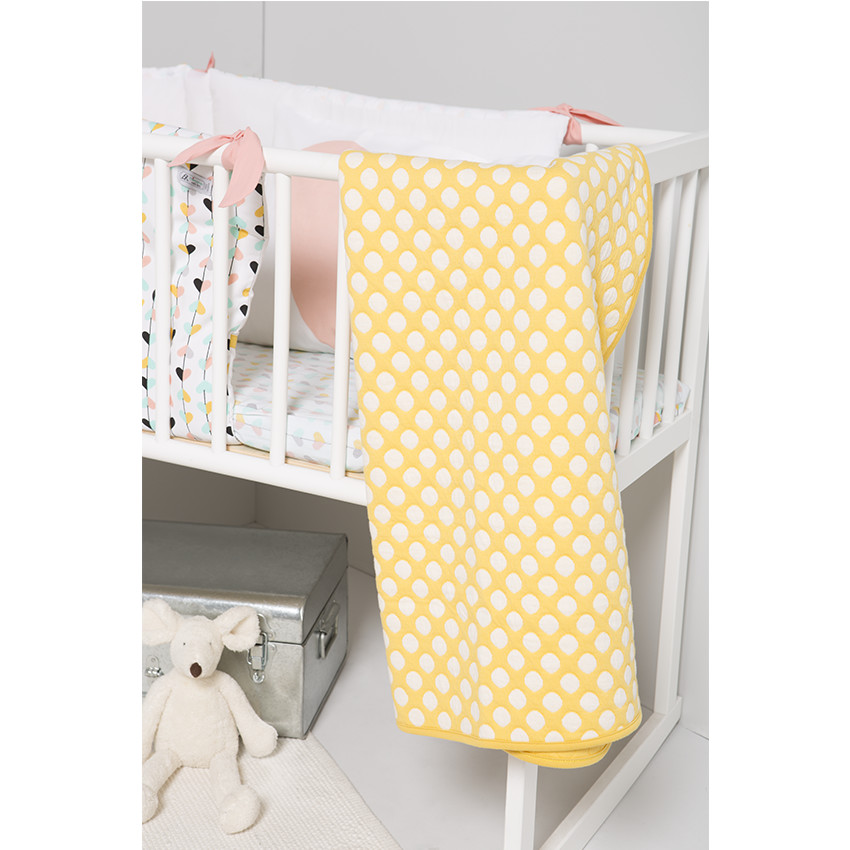 Couverture à pois 80 x 80 cm 