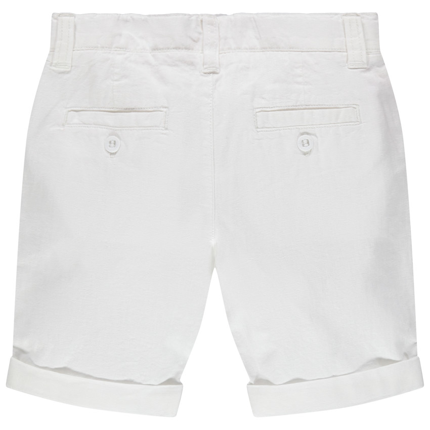 Bermuda uni en toile à poches italiennes 