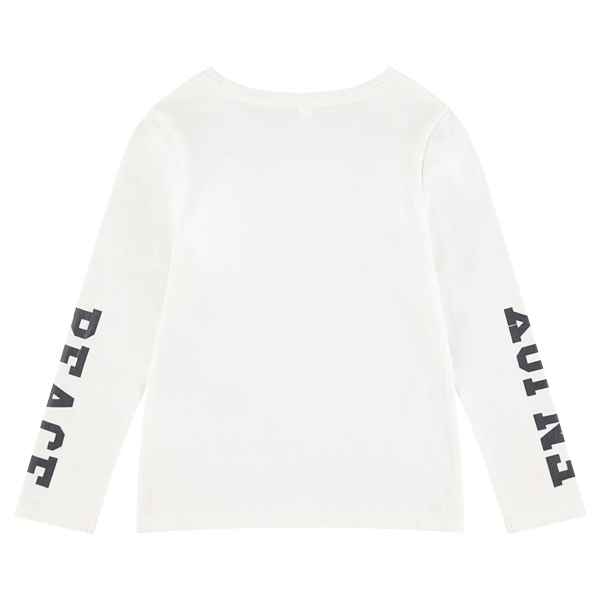 Tee-shirt manches longues avec inscriptions printées 