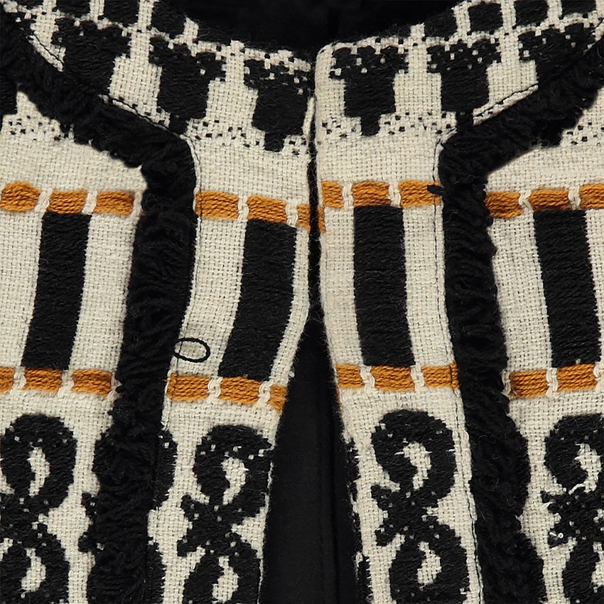 Veste courtes avec motif ethnique en jacquard 