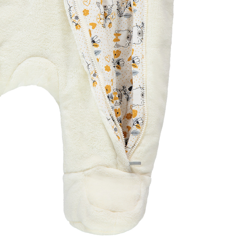 Combi-pilote en sherpa doublée de jersey imprimé all-over 