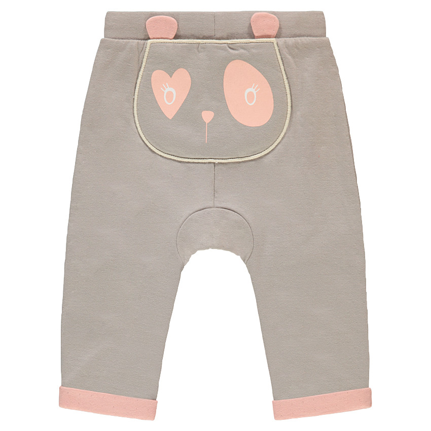 Ensemble avec tunique imprimée all-over, gilet uni et pantalon 