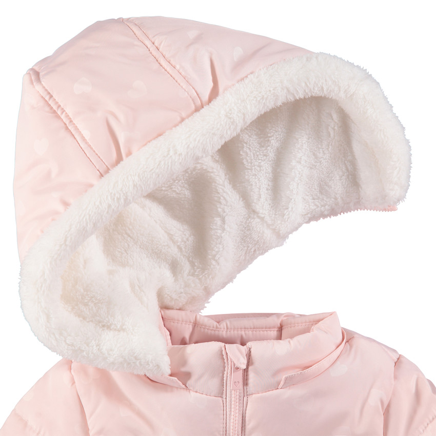 Doudoune matelassée doublée sherpa avec capuche amovible 