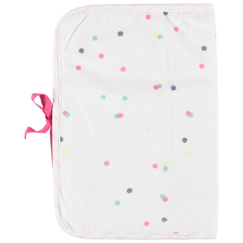 Protège carnet de santé en jersey avec souris brodée 