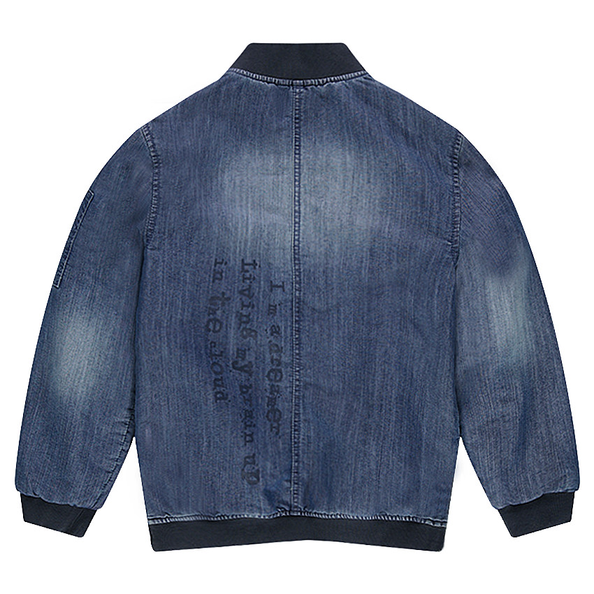 Junior - Blouson effet jeans used avec poche zippée 