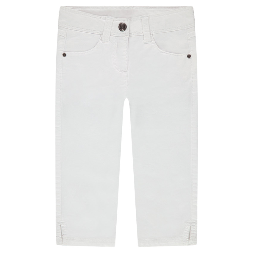 Pantacourt en satin de coton uni 