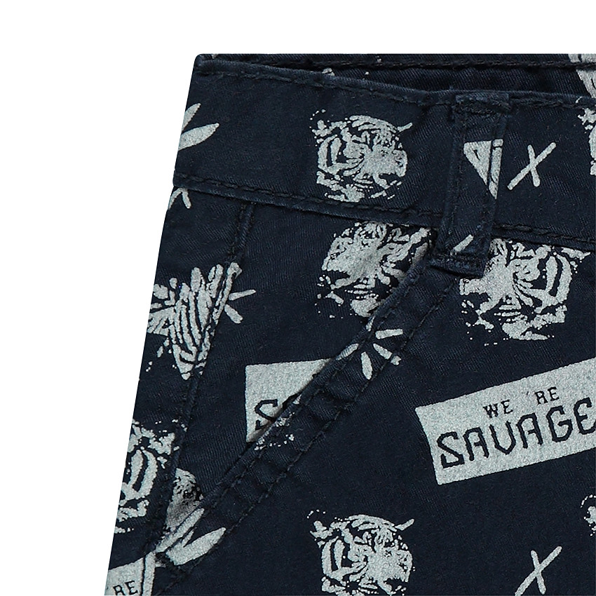 Bermuda en coton avec imprimé jungle all-over 