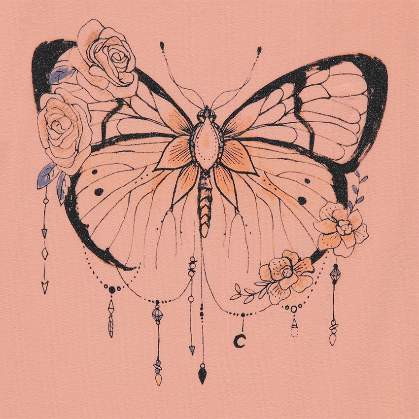 Junior - Pyjama en jersey avec papillon printé 