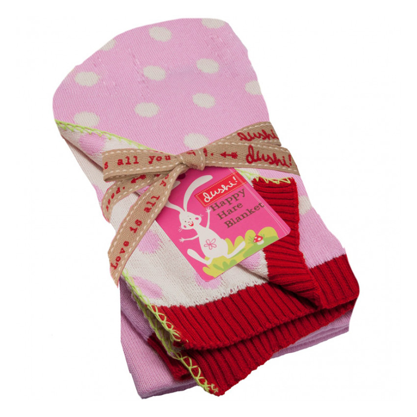 Couverture bébé à pois - Rose 