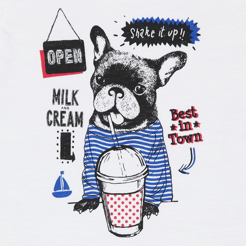 Tee-shirt en jersey avec print Bouledogue français 