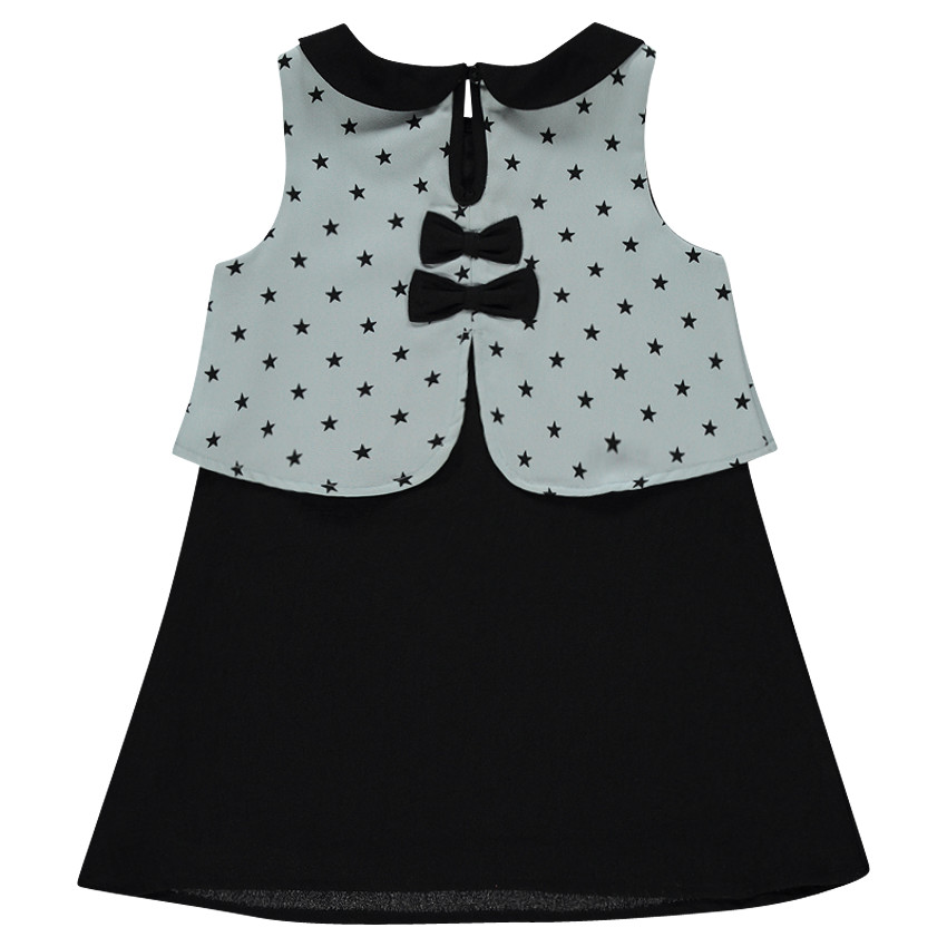 Robe sans manches effet 2 en 1 imprimée / unie 