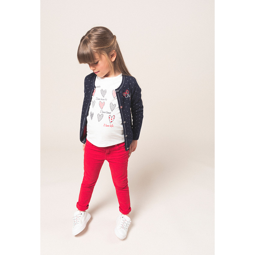 Tee-shirt manches longues avec motif printé sur le devant 