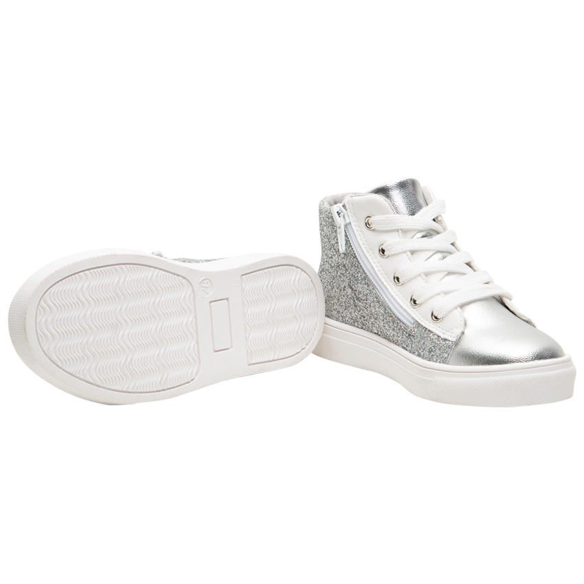 Baskets montantes à paillettes et étoile 