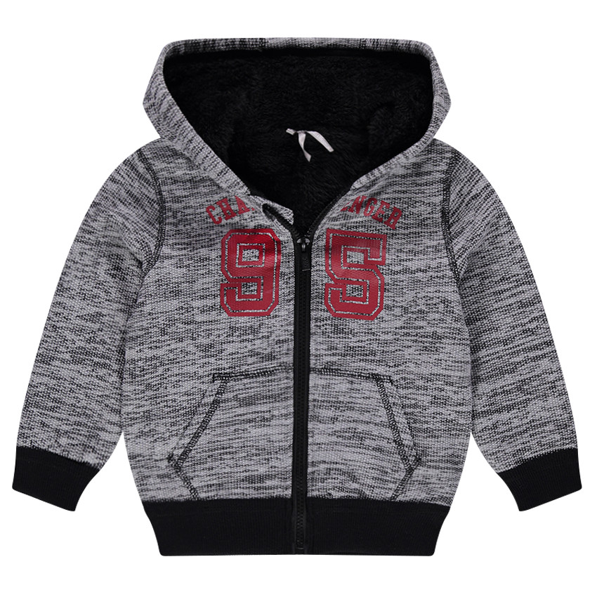 Gilet à capuche en molleton doublé sherpa 